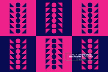 Üçgen ve Çember Şekiller ve Tasarımlar Mor ve Kırmızı Renkler Geometrik Desenler Soyut Desensiz Desenler 