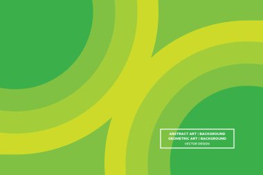 Dairesel ve Çember Şekiller Yeşil ve Sarı Renkler Modern Soyut Arkaplan Geometrik Arkaplan