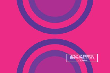 Dairesel ve Çember Şekiller Mor ve Kırmızı Renkler Modern Soyut Arkaplan Geometrik Arkaplan