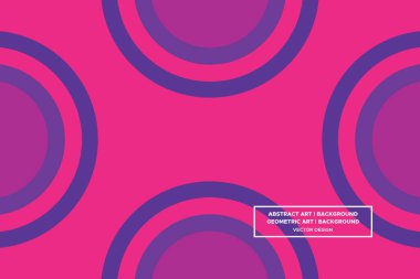 Dairesel ve Çember Şekiller Mor ve Kırmızı Renkler Modern Soyut Arkaplan Geometrik Arkaplan