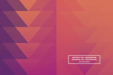 Üçgen ve Üçgen Şekiller Mor ve Turuncu Renkler Gradyan Arkaplan Modern Soyut Arkaplan Geometrik Arkaplan