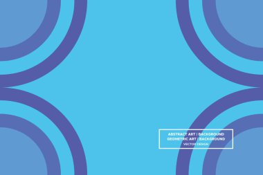 Dairesel ve Dairesel Şekiller Mavi ve Açık Mavi Renkler Modern Soyut Arkaplan Geometrik Arkaplan