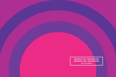 Dairesel ve Çember Şekiller Mor ve Kırmızı Renkler Modern Soyut Arkaplan Geometrik Arkaplan