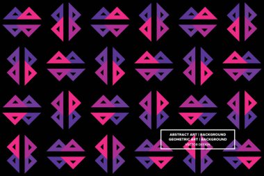 Üçgen ve Üçgen Şekiller ve Tasarımlar Mor ve Kırmızı Renkler Soyut Desenli Şekiller 