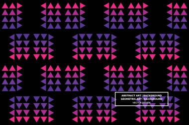 Üçgen ve Üçgen Şekiller ve Tasarımlar Mor ve Kırmızı Renkler Soyut Desenli Şekiller 