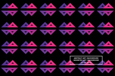 Üçgen ve Üçgen Şekiller ve Tasarımlar Mor ve Kırmızı Renkler Soyut Desenli Şekiller 