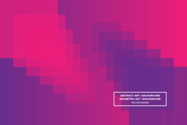 Kare Şekiller Mor ve Kırmızı Renkler Gradyan Arkaplan Modern Soyut Arkaplan Geometrik Arkaplan
