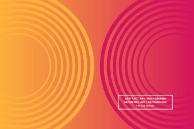 Dairesel ve Dairesel Şekiller Turuncu ve Kırmızı Renkler Gradyan Arkaplan Modern Soyut Arkaplan Geometrik Arkaplan