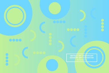Gradyan Arkaplan Modern Soyut Arkaplan Geometrik Arkaplan ile Dairesel ve Dairesel Şekiller Mavi ve Yeşil Renkler