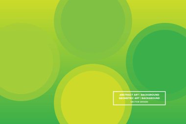 Çember ve Çember Şekiller Yeşil ve Sarı Renkler Gradyan Arkaplan Modern Soyut Arkaplan Geometrik Arkaplan
