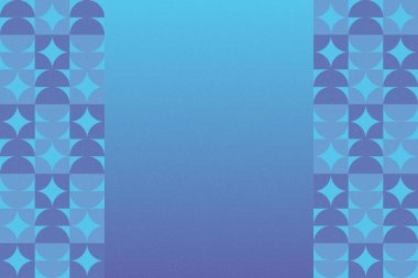 Dalgalı Eğri Dairesel ve Dairesel Şekiller ve Tasarımlar Mavi Renkler Kütleli Doku Modern Soyut Arkaplan Geometrik Arkaplan