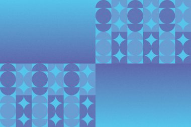 Dalgalı Eğri Dairesel ve Dairesel Şekiller ve Tasarımlar Mavi Renkler Kütleli Doku Modern Soyut Arkaplan Geometrik Arkaplan