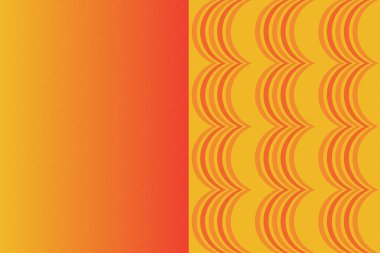 Dalgalı Eğri Dairesel ve Dairesel Şekiller ve Tasarımlar Turuncu ve Sarı Renkler Karıncalı Doku Modern Soyut Arkaplan Geometrik Arkaplan