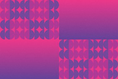 Dalgalı Eğri Dairesel ve Dairesel Şekiller ve Tasarımlar Mor ve Kırmızı Renkler Kütleli Doku Modern Soyut Arkaplan Geometrik Arkaplan