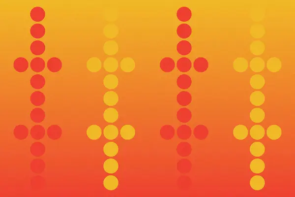 Dalgalı Eğri Dairesel ve Dairesel Şekiller ve Tasarımlar Turuncu ve Sarı Renkler Karıncalı Doku Modern Soyut Arkaplan Geometrik Arkaplan