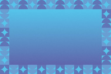 Dalgalı Eğri Dairesel ve Dairesel Şekiller ve Tasarımlar Mavi Renkler Kütleli Doku Modern Soyut Arkaplan Geometrik Arkaplan