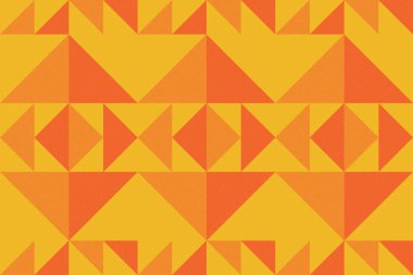 Üçgen ve Üçgen Şekiller ve Tasarımlar Turuncu ve Sarı Renkler Taneli Doku Modern Soyut Arkaplan Geometrik Arkaplan