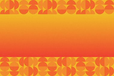 Dalgalı Eğri Dairesel ve Dairesel Şekiller ve Tasarımlar Turuncu ve Sarı Renkler Karıncalı Doku Modern Soyut Arkaplan Geometrik Arkaplan