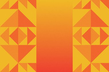 Üçgen ve Üçgen Şekiller ve Tasarımlar Turuncu ve Sarı Renkler Taneli Doku Modern Soyut Arkaplan Geometrik Arkaplan