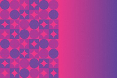 Dalgalı Eğri Dairesel ve Dairesel Şekiller ve Tasarımlar Mor ve Kırmızı Renkler Kütleli Doku Modern Soyut Arkaplan Geometrik Arkaplan