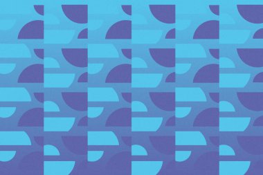Dalgalı Eğri Dairesel ve Dairesel Şekiller ve Tasarımlar Mavi Renkler Kütleli Doku Modern Soyut Arkaplan Geometrik Arkaplan