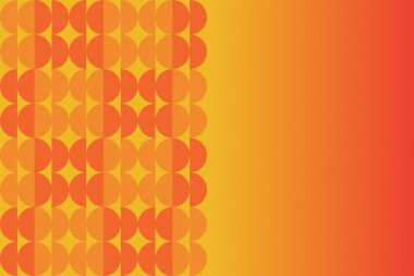 Dalgalı Eğri Dairesel ve Dairesel Şekiller ve Tasarımlar Turuncu ve Sarı Renkler Karıncalı Doku Modern Soyut Arkaplan Geometrik Arkaplan