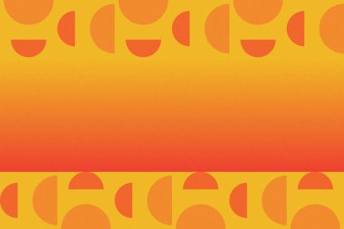 Dalgalı Eğri Dairesel ve Dairesel Şekiller ve Tasarımlar Turuncu ve Sarı Renkler Karıncalı Doku Modern Soyut Arkaplan Geometrik Arkaplan