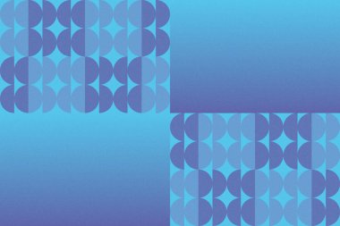 Dalgalı Eğri Dairesel ve Dairesel Şekiller ve Tasarımlar Mavi Renkler Kütleli Doku Modern Soyut Arkaplan Geometrik Arkaplan