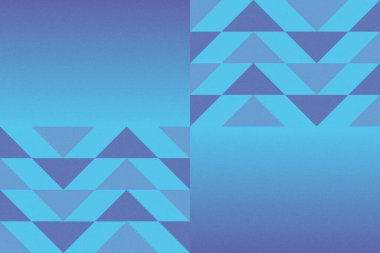 Üçgen ve Üçgen Şekiller ve Tasarımlar Mavi Renkler Taneli Doku Modern Soyut Arkaplan Geometrik Arkaplan