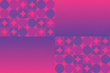 Dalgalı Eğri Dairesel ve Dairesel Şekiller ve Tasarımlar Mor ve Kırmızı Renkler Kütleli Doku Modern Soyut Arkaplan Geometrik Arkaplan