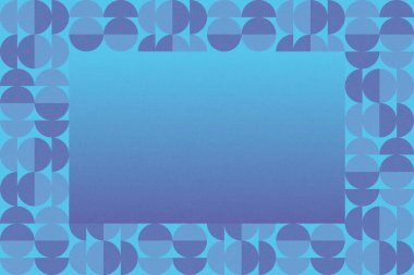 Dalgalı Eğri Dairesel ve Dairesel Şekiller ve Tasarımlar Mavi Renkler Kütleli Doku Modern Soyut Arkaplan Geometrik Arkaplan