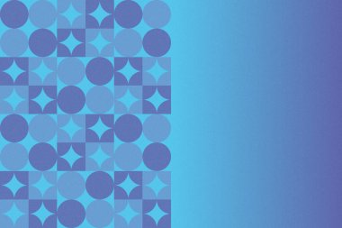 Dalgalı Eğri Dairesel ve Dairesel Şekiller ve Tasarımlar Mavi Renkler Kütleli Doku Modern Soyut Arkaplan Geometrik Arkaplan