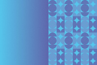 Dalgalı Eğri Dairesel ve Dairesel Şekiller ve Tasarımlar Mavi Renkler Kütleli Doku Modern Soyut Arkaplan Geometrik Arkaplan