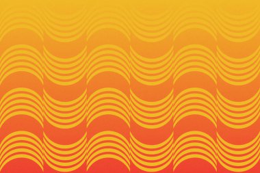 Dalgalı Eğri Dairesel ve Dairesel Şekiller ve Tasarımlar Turuncu ve Sarı Renkler Karıncalı Doku Modern Soyut Arkaplan Geometrik Arkaplan