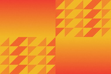 Üçgen ve Üçgen Şekiller ve Tasarımlar Turuncu ve Sarı Renkler Taneli Doku Modern Soyut Arkaplan Geometrik Arkaplan