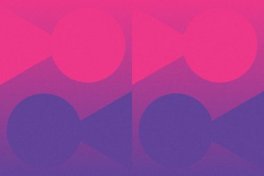 Çember ve Üçgen Şekiller ve Tasarımlar Mor ve Kırmızı Renkler Kütleli Doku Modern Soyut Arkaplan Geometrik Arkaplan