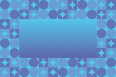 Dalgalı Eğri Dairesel ve Dairesel Şekiller ve Tasarımlar Mavi Renkler Kütleli Doku Modern Soyut Arkaplan Geometrik Arkaplan