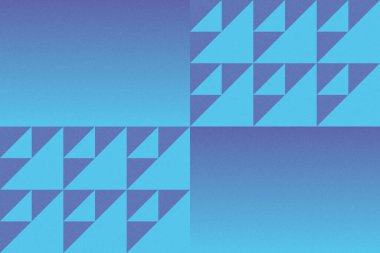 Üçgen ve Üçgen Şekiller ve Tasarımlar Mavi Renkler Taneli Doku Modern Soyut Arkaplan Geometrik Arkaplan