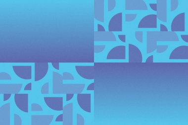 Dalgalı Eğri Dairesel ve Dairesel Şekiller ve Tasarımlar Mavi Renkler Kütleli Doku Modern Soyut Arkaplan Geometrik Arkaplan