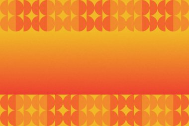 Dalgalı Eğri Dairesel ve Dairesel Şekiller ve Tasarımlar Turuncu ve Sarı Renkler Karıncalı Doku Modern Soyut Arkaplan Geometrik Arkaplan