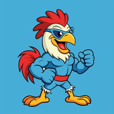 Papağan kuşu tam renkli maskot vektörü izole edildi