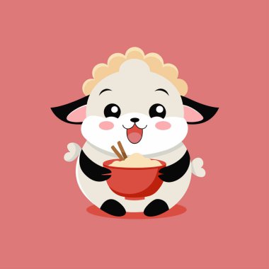 Şirin koyunlar erişte yer.