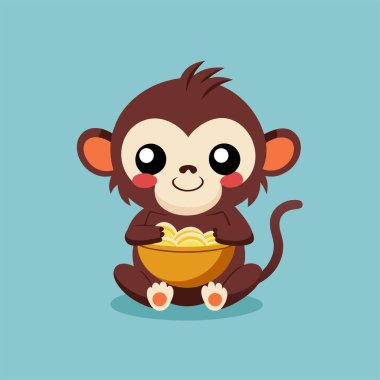 Şirin kedi maymun, şaşırmış surat.