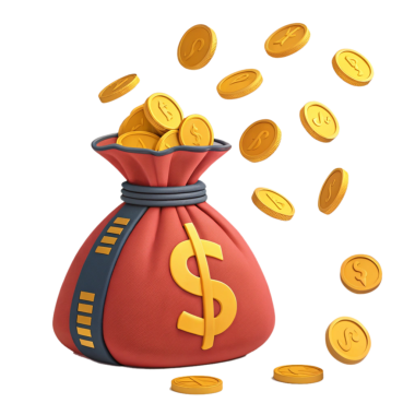 çanta para karikatür 3d resim simgesi izole