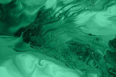 Büyüleyici Yeşil Akışkan Soyut: Organik Akış ve Sıvı Sanat Arkaplanı