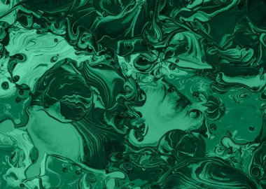 Büyüleyici Yeşil Akışkan Soyut: Organik Akış ve Sıvı Sanat Arkaplanı