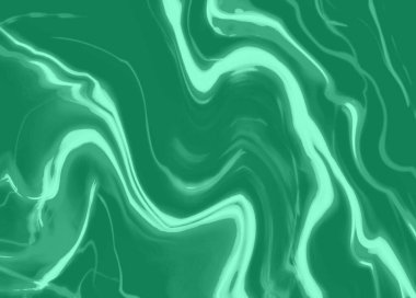 Büyüleyici Yeşil Akışkan Soyut: Organik Akış ve Sıvı Sanat Arkaplanı