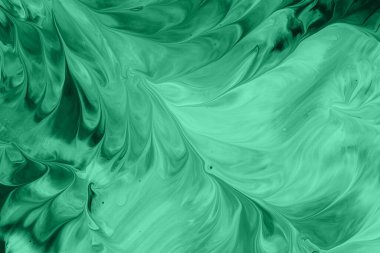 Büyüleyici Yeşil Akışkan Soyut: Organik Akış ve Sıvı Sanat Arkaplanı