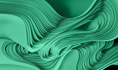 Enigmatic Green Captivating Folded Paper Abstract Background clipart