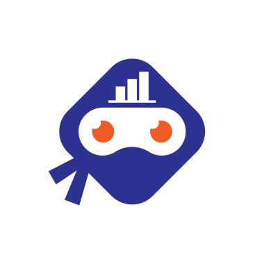 Ninja yönetim logosu tasarımı, Ticaret Boğa Çizelgesi, finansal logolar.